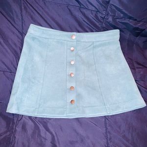 Forever 21 Suede Button-up Skirt